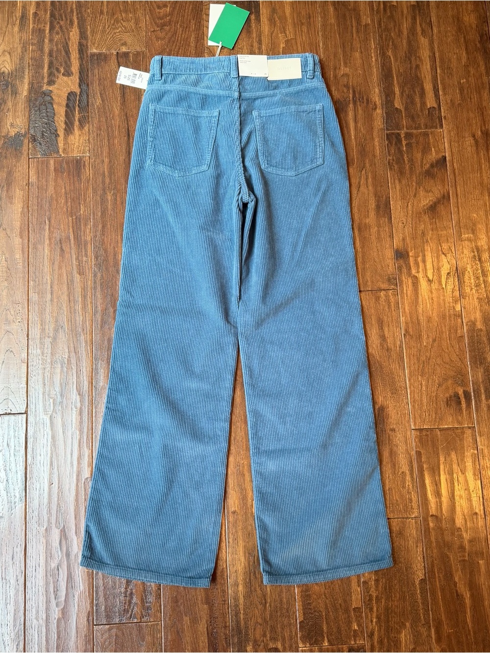DL1961 Gisele Wide Leg Corduroy Pants Marseille Blue Size 25 NWT - Picture 7 of 9